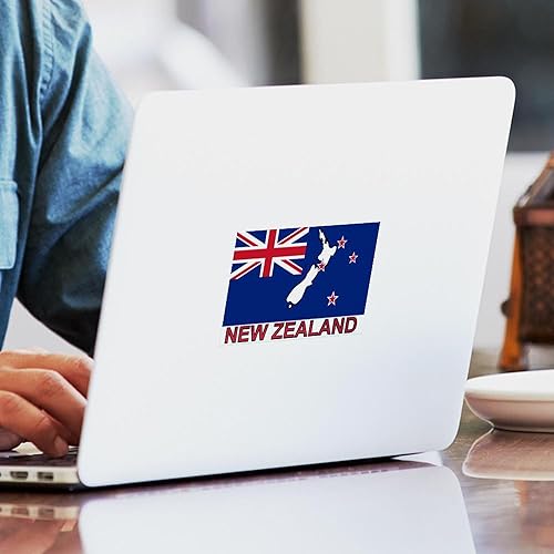 Miniatura 7 de CafePress Etiqueta engomada rectangular de la bandera de Nueva Zelanda (etiquetada) Pegatina rectangular para parachoques