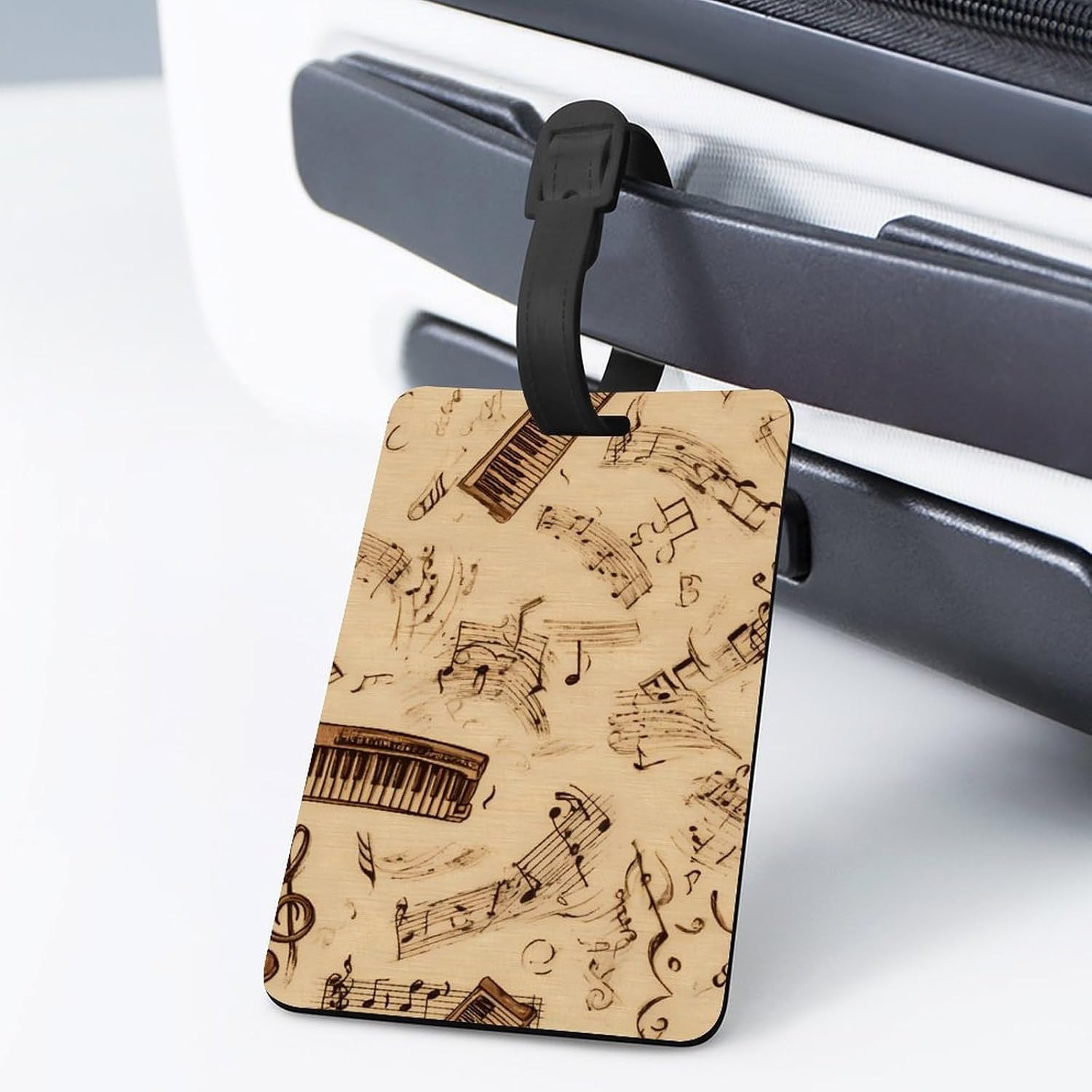 Vintage Music Notes Luggage Tags for Suitcases image 3