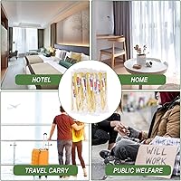 Vista 7 de Cepillos de dientes desechables con pasta de dientes, paquete de 30 cepillos amarillos huecos envueltos individualmente, kit de cepillos de dientes