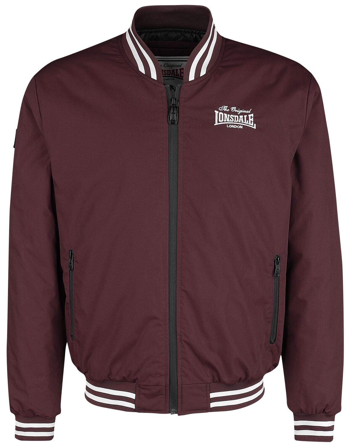 Lonsdale Men's Trusthorpe Sweatshirt, Vintage Oxblood, Medium