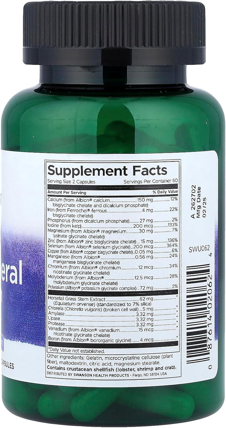 Swanson Ultra Albion Multi-Mineral with Iron, 120 Capsules — Amazon image 2