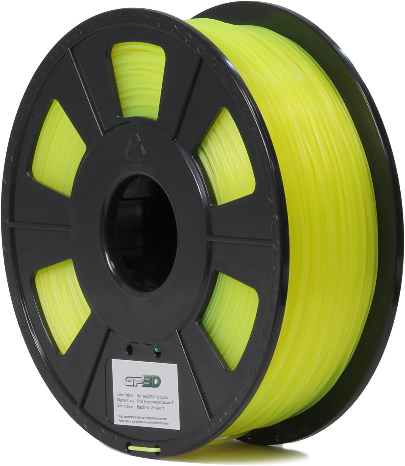 GP3D Yellow - PLA-1.75mm-3D Filament - Yellow - 68.9 mil Filament