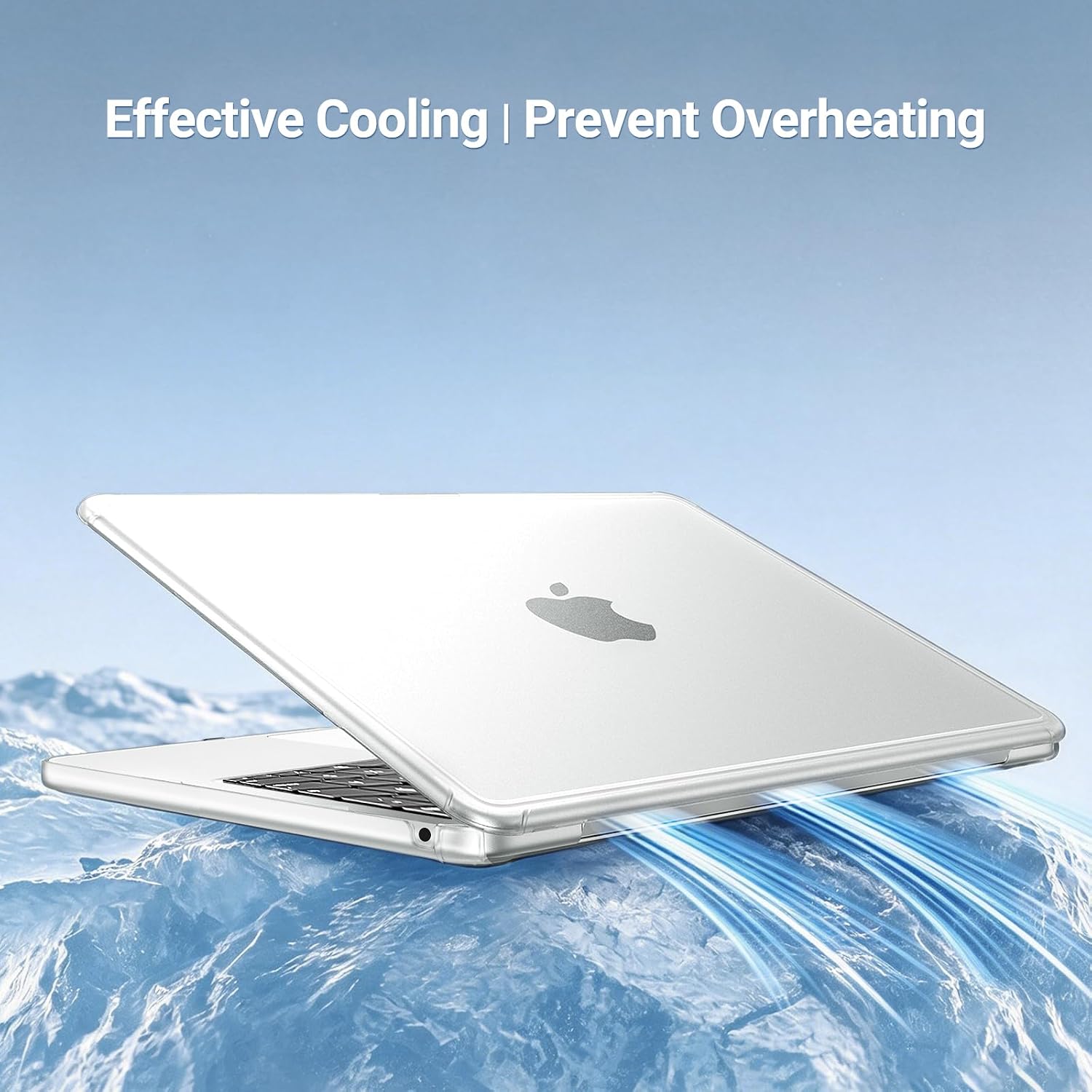 MOSISO Compatible with MacBook Air 15 inch M5 2026 M4 2025 M3 M2 2024 2023 A3448 A3241 A3114 A2941, Matte Finish Crack-Resistant Protective Hard Shell Case Cover with Reinforced Corners, Matte Clear