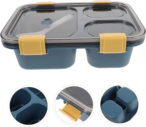 Miniatura 2 de VOSAREA Caja divisora Caja de almuerzo Contenedor de alimentos con tapa Contenedores de microondas Contenedores de plástico Contenedor de alimentos