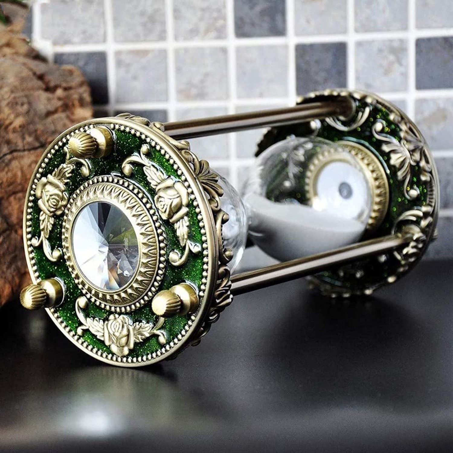 Antike Sanduhr Zeitmesser Stundenglas 30 Minuten Metall-Sanduhr Vintage Messing Weiß Sand Uhr Sanduhr Zeitmesser Stündenglass Sanduhr Groß Sanduhren Schreibtisch Vintage Sanduhr