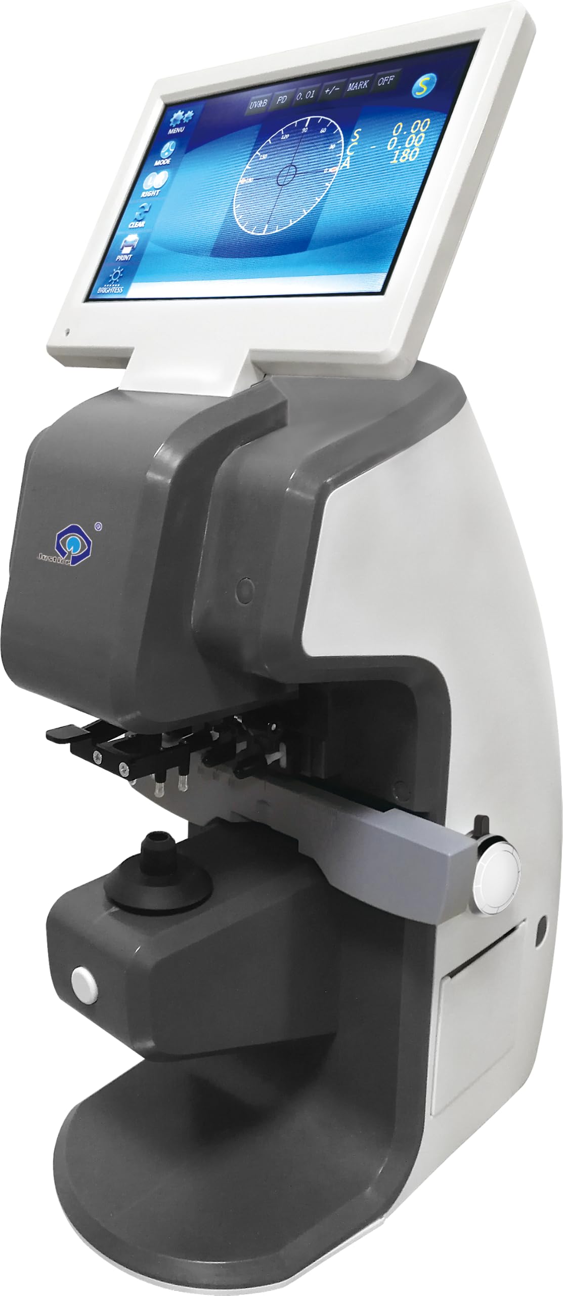 Justice JS-750 Auto Lensometer with 7 Inch Touch Screen Display | Integrated PD & Printer, UV Detection, Progressive Lens Measurement, Colored Lens Compatible, ±0.12D Low-Degree Accuracy-image-13