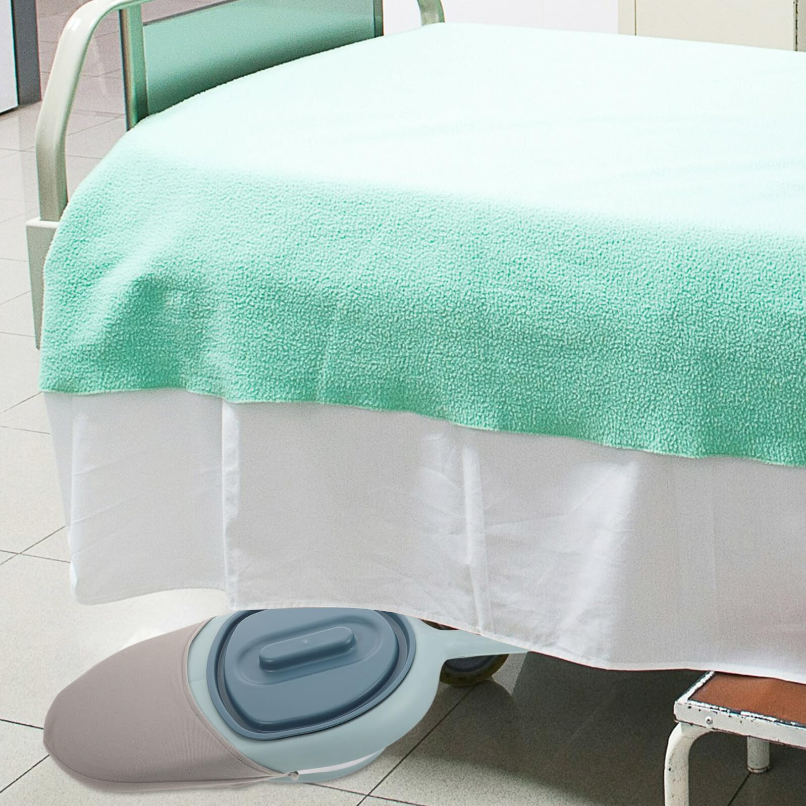 OUNONA Padella Infermieristica Colore Casuale Resistente e Facile da Pulire e Forma Rotonda Design Compatto in Plastica per Anziani e Donne in Gravidanza per Uso Domestico