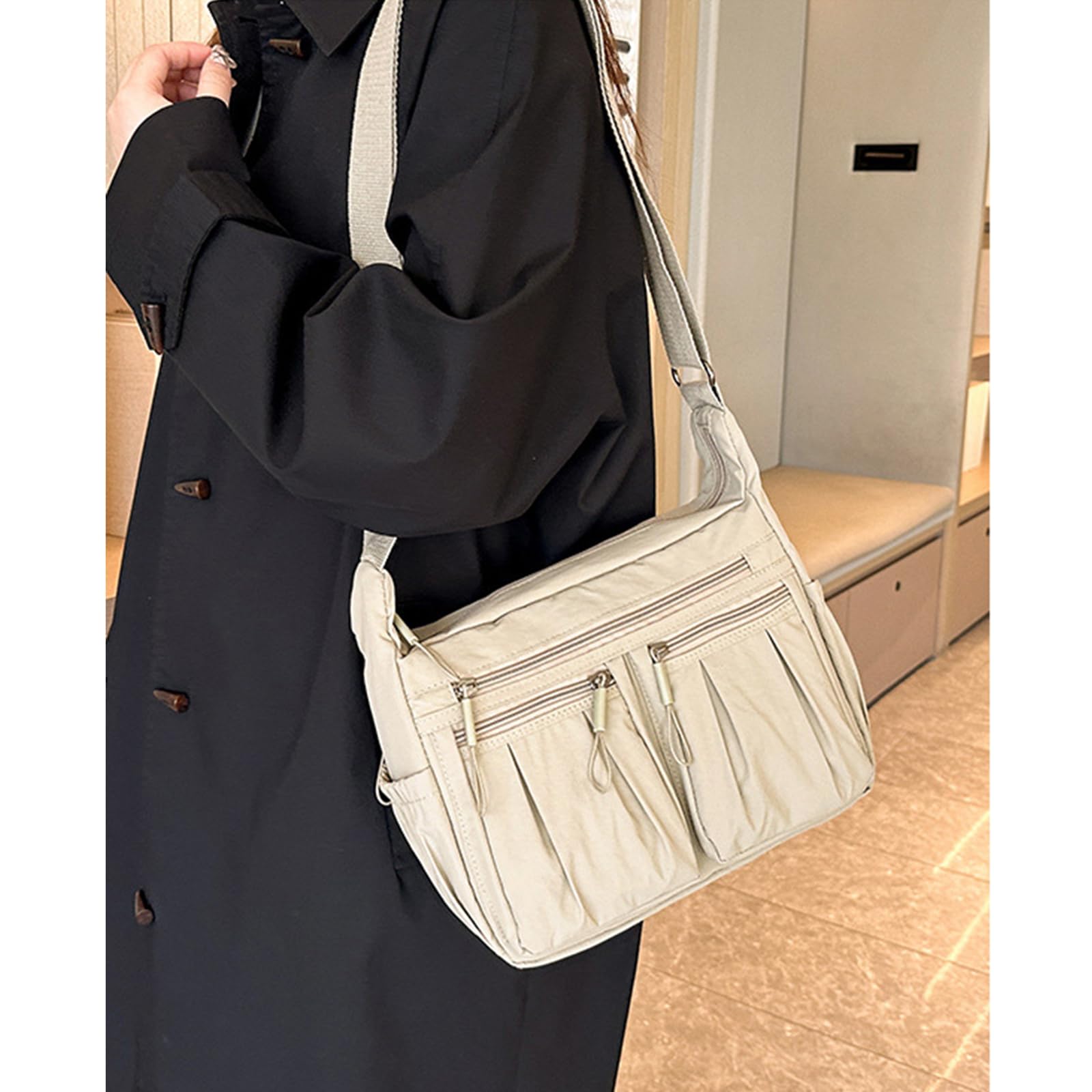 Amazon | ERRORY クロスボディバッグ 女性用 マルチポケット 