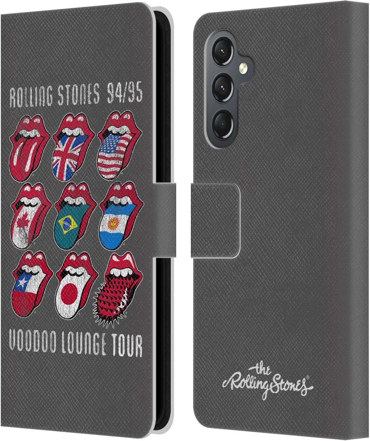 Head Case Designs Officially Licensed The Rolling Stones Voodoo Lounge Key Art Leather Wallet Case Compatible with Samsung Galaxy A25 5G