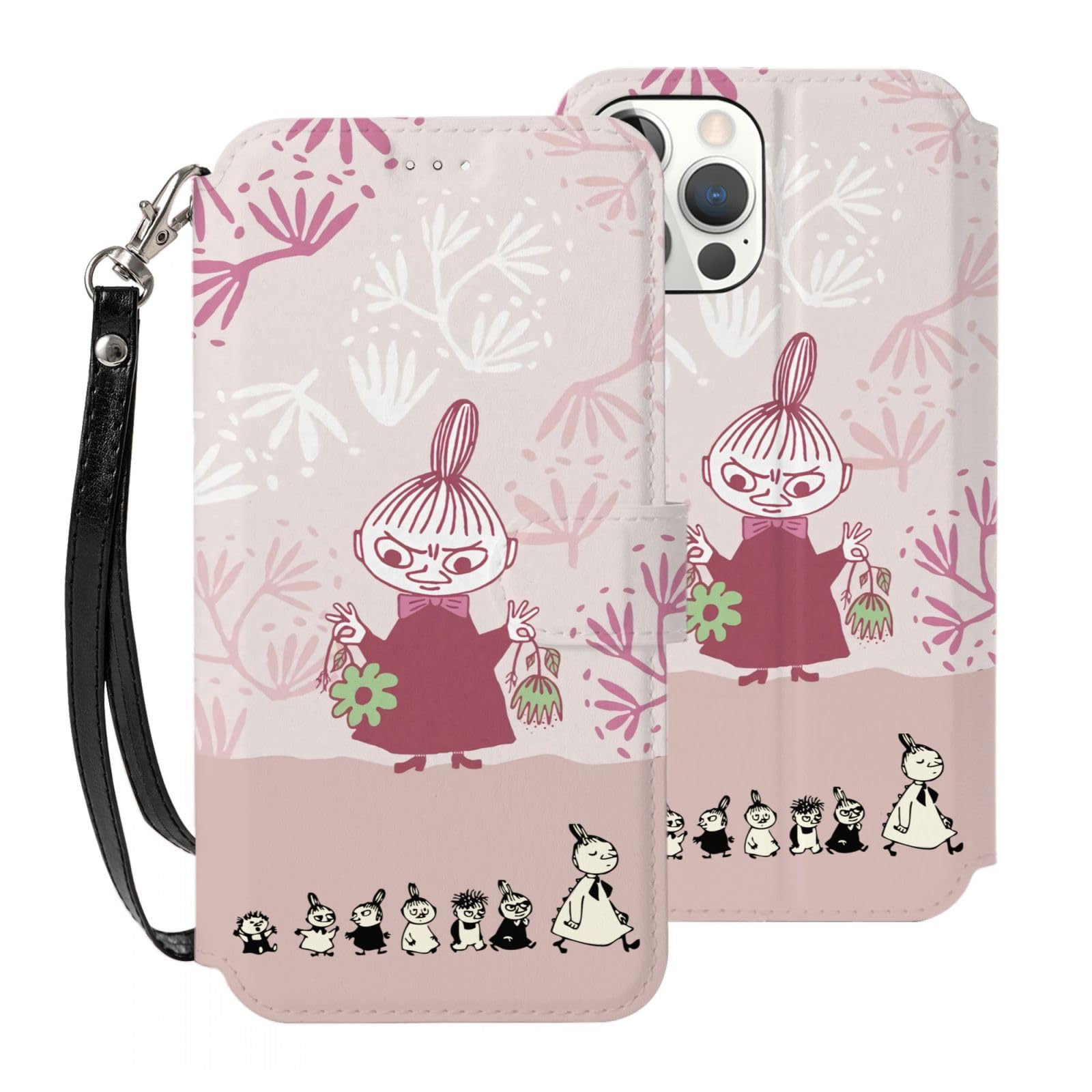 Compatible with ムーミン for iPhone13 手帳型ケース アイホン13 手帳型 Phone13ケース 13てちょう 13 スマホケース 13携帯電話ケース あいほん13カバー アイフォンケース13 13 あいふぉん13ケース手帳型 いphone13手帳型 13携帯ケース 6.1インチ