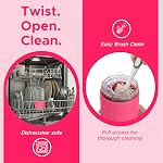 Copco Hydra Bouteille d'eau Tritan réutilisable avec couvercle résistant aux déversements et manches antidérapantes, 16,9-Ounce, rose