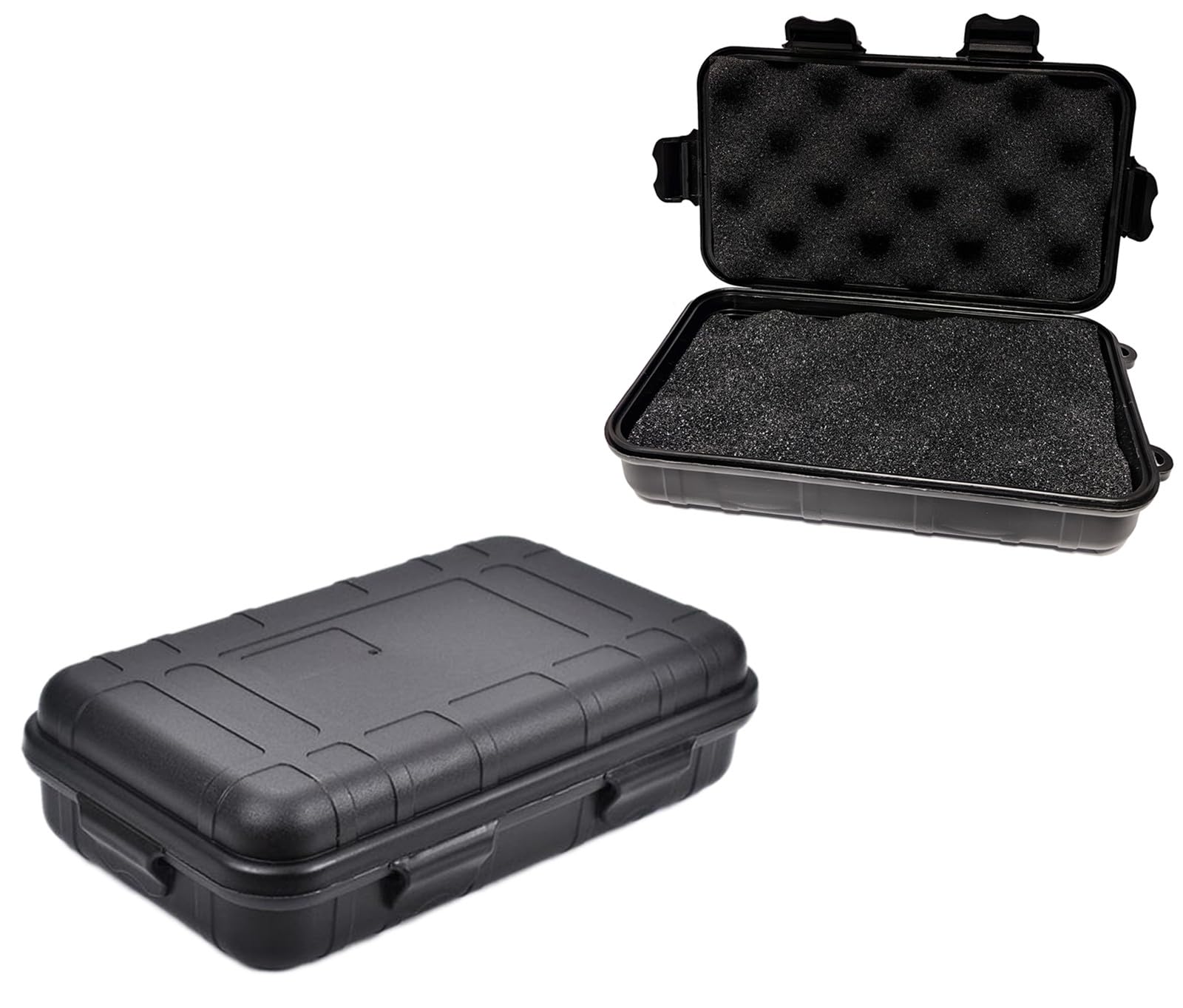 Milepetus 2pcs Large Outdoor Shockproof Waterproof Boxes Survival Airtight Case Plastic Survival Box Container Storage Case