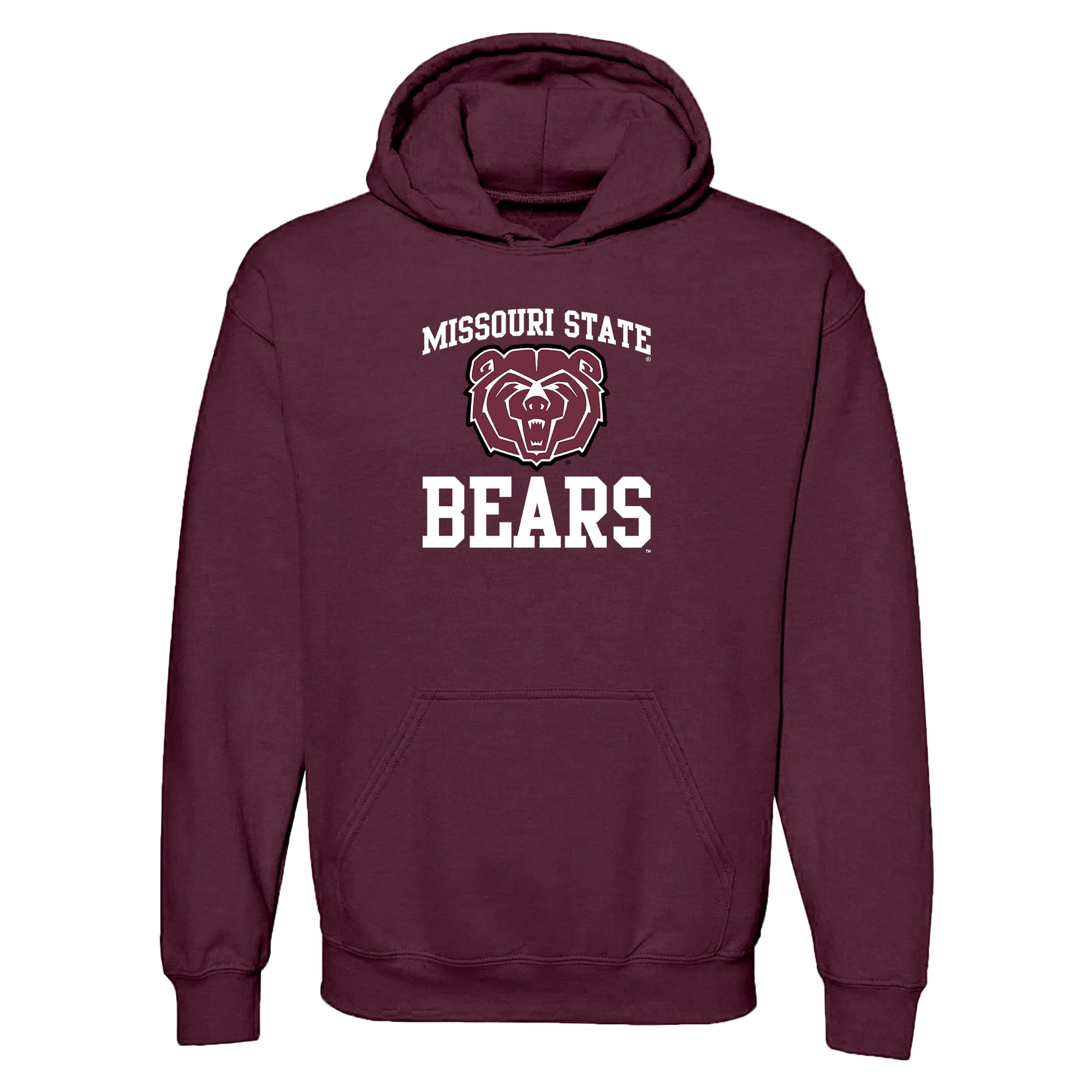 UGP Campus Apparel NCAA Officially licensed College - University Team Color Arch Logo Hoodie, Missouri State Bears Maroon, Large โ image 1