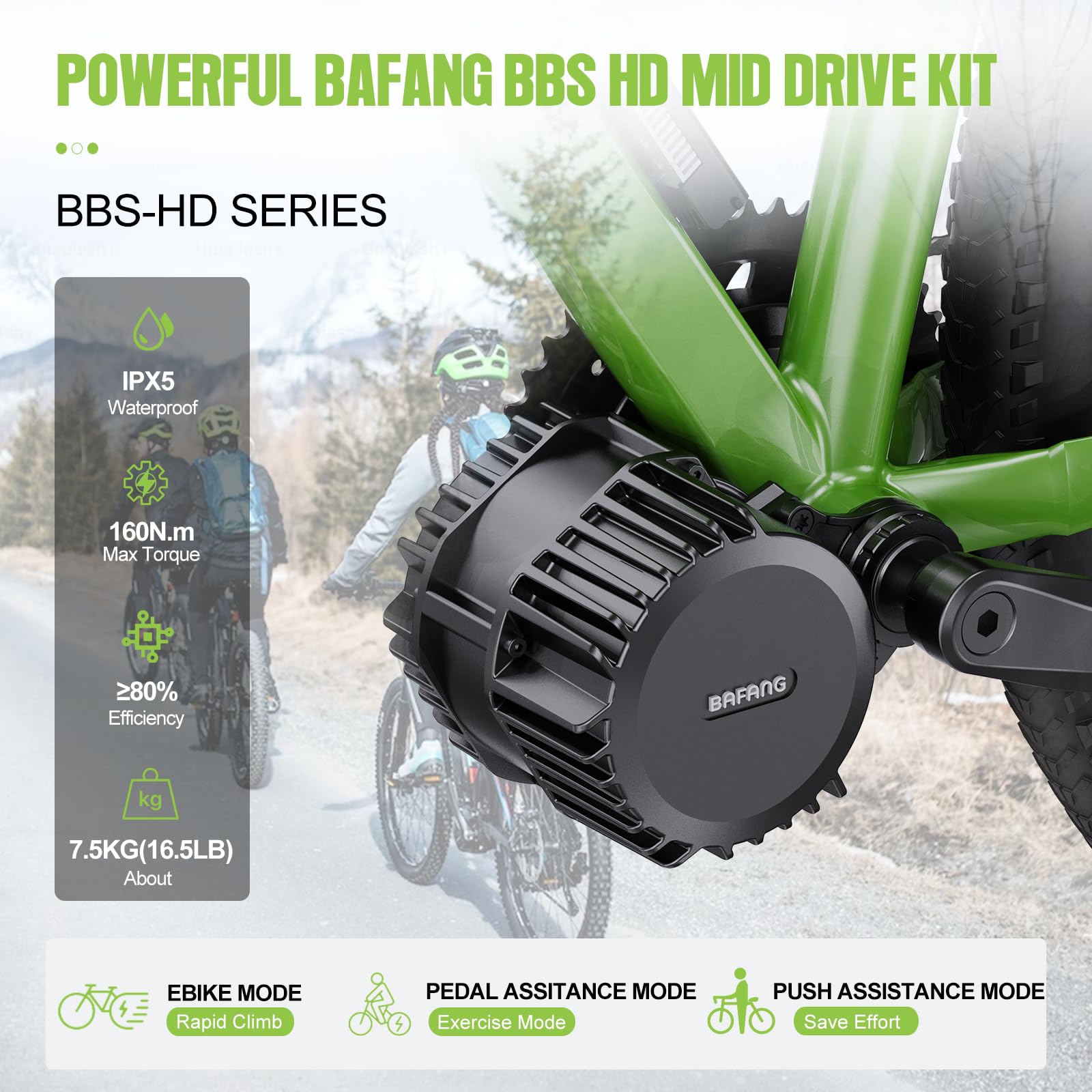 BAFANG 48V-1OOOW BBS-HD G320 Kit Conversion pour vélo électrique 48V 52V