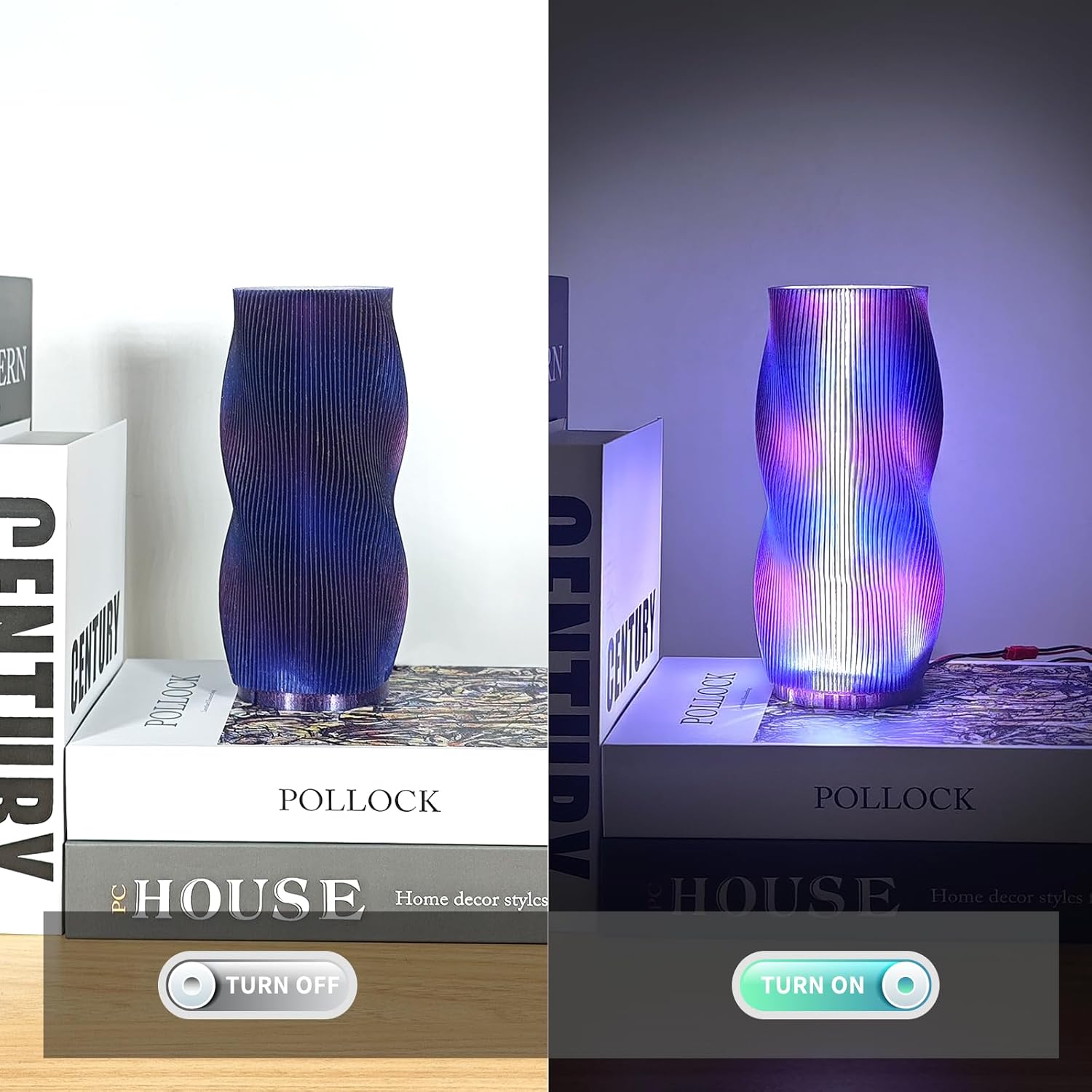 IEMAI Glitter PETG Filament 1.75mm Bundle, Sparkle Galaxy Transparent 3D Printer Filament 250gx4 Spools, Rainbow/Blue/Green/Blue-Purple for Lampshade, Artistic Creations & Home Decor