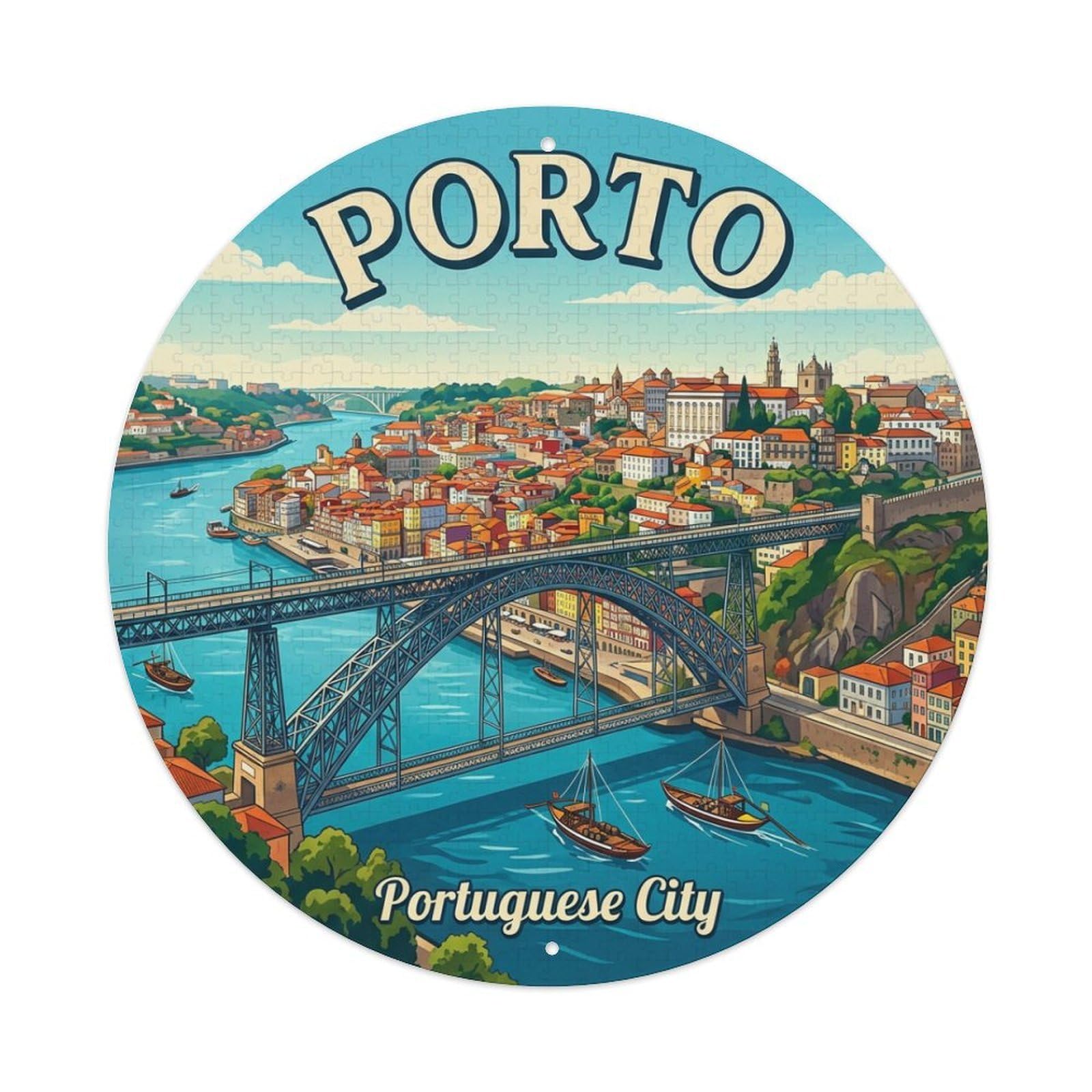 Metal Tin Sign Vintage Travel Ribeira Portugal