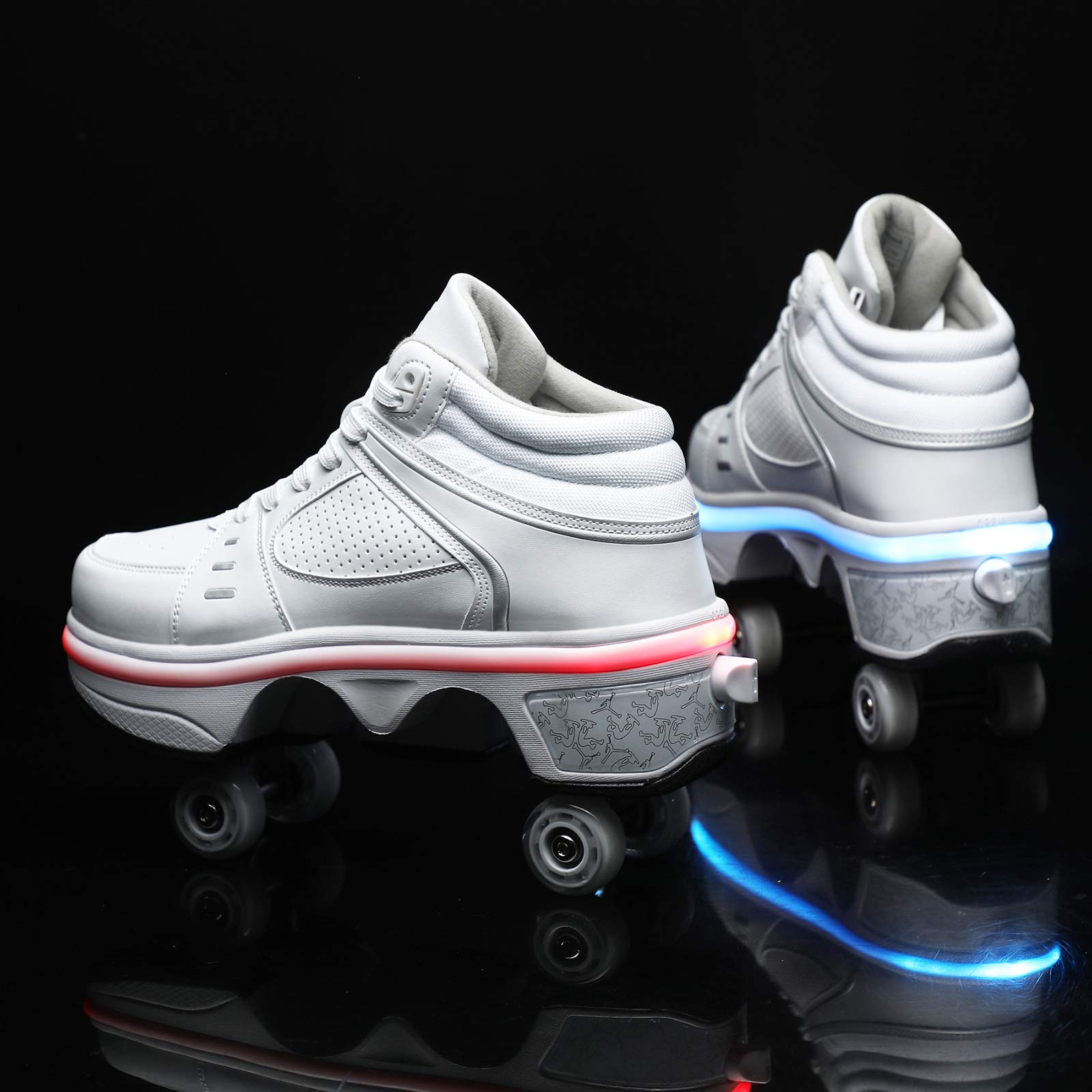 Chaussures À Roulettes Sneakers Roller Chaussures De Skateboard Baskets Avec Roues Sport