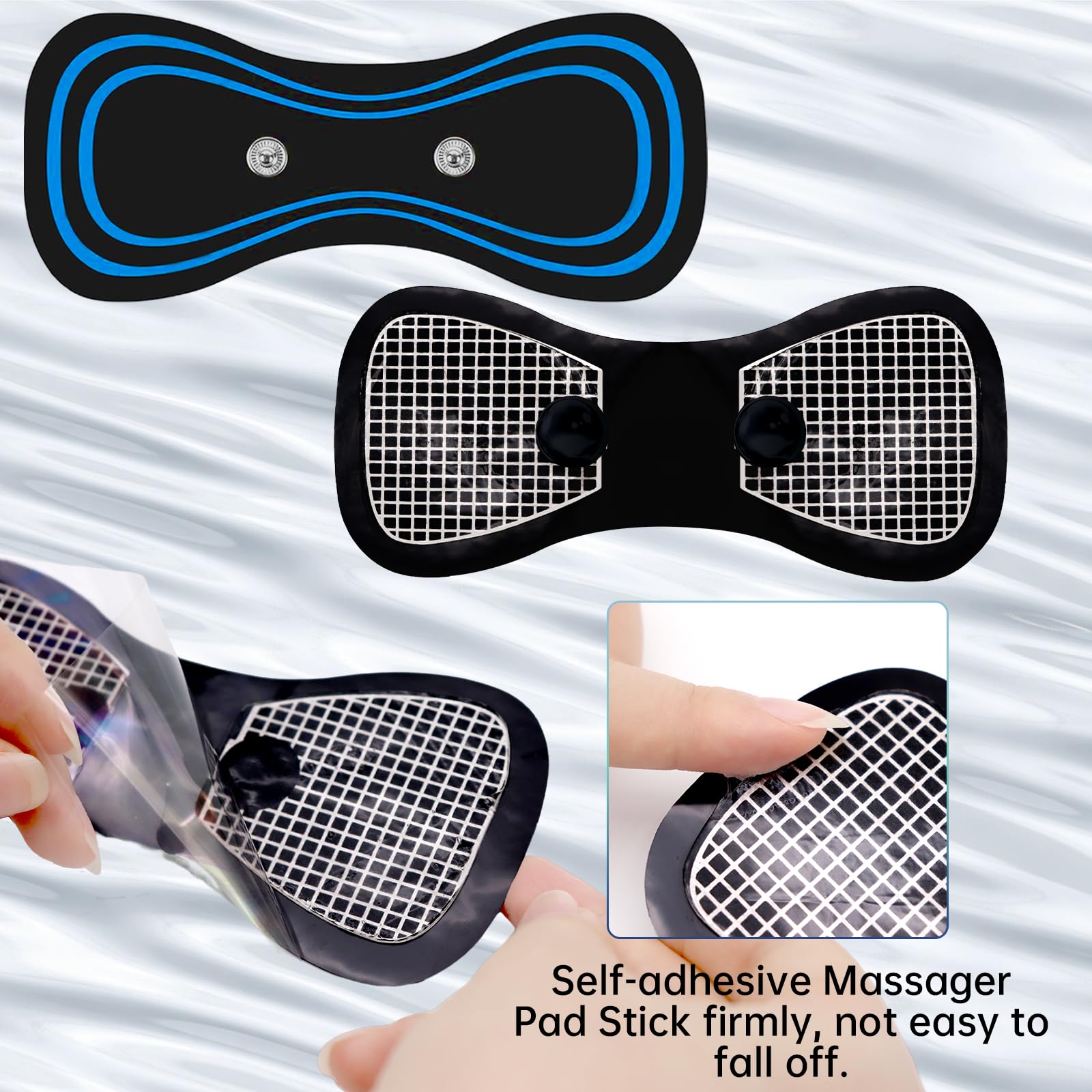 6 Almohadillas de Repuesto para Masajeador de Cuello y Hombros - Parche Autoadhesivo Cervical para Microcorriente, Intercambiable, Mini
