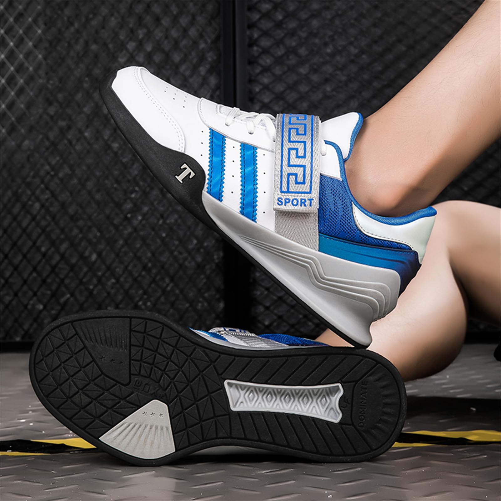 JiuQing Chaussures D'haltérophilie Hommes Chaussures De Cross-Training Plates Et Antidérapantes pour Squats Et Haltérophilie