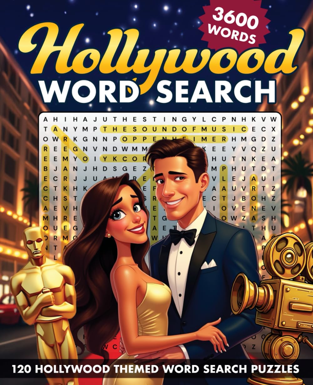 Hollywood Word Search: 120 Puzzles Featuring Movies, Themes, Actors, Actresses and More