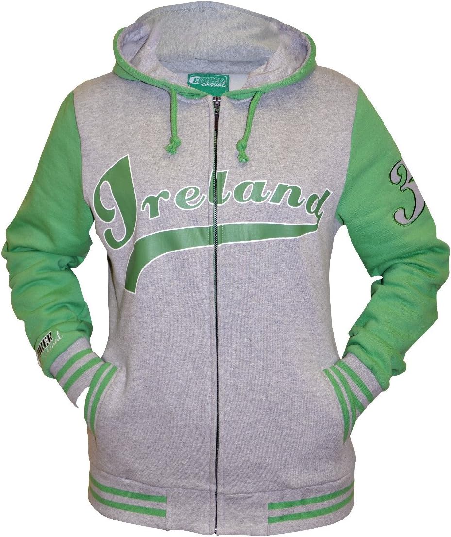 Croker Women's Ireland Baseball Jacket XXL Light Green / Gray