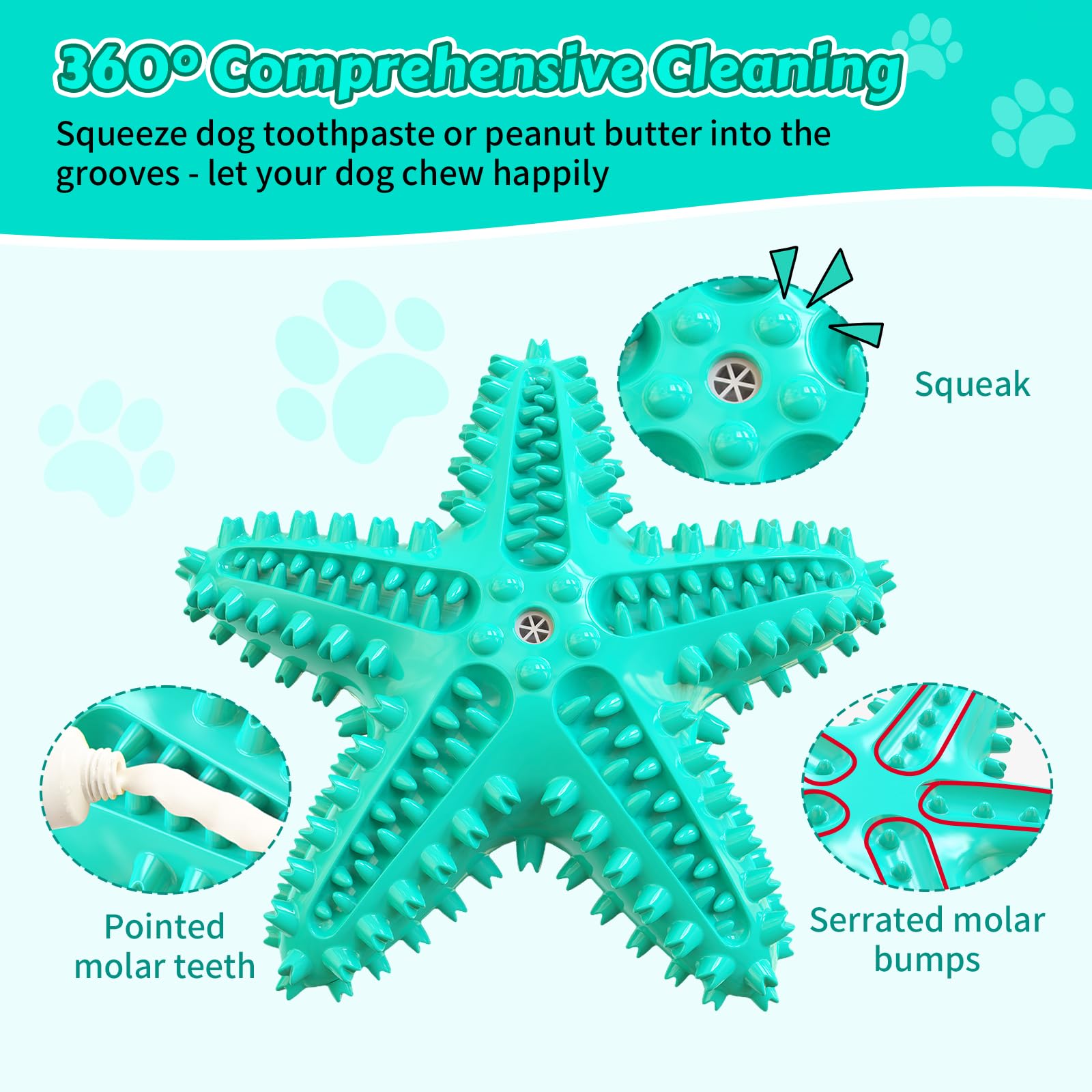 Juguetes masticables para perros, juguete chirriante flotante para masticadores agresivos, cepillo de dientes, juguetes de limpieza de dentición al aire libre, juguetes interactivos