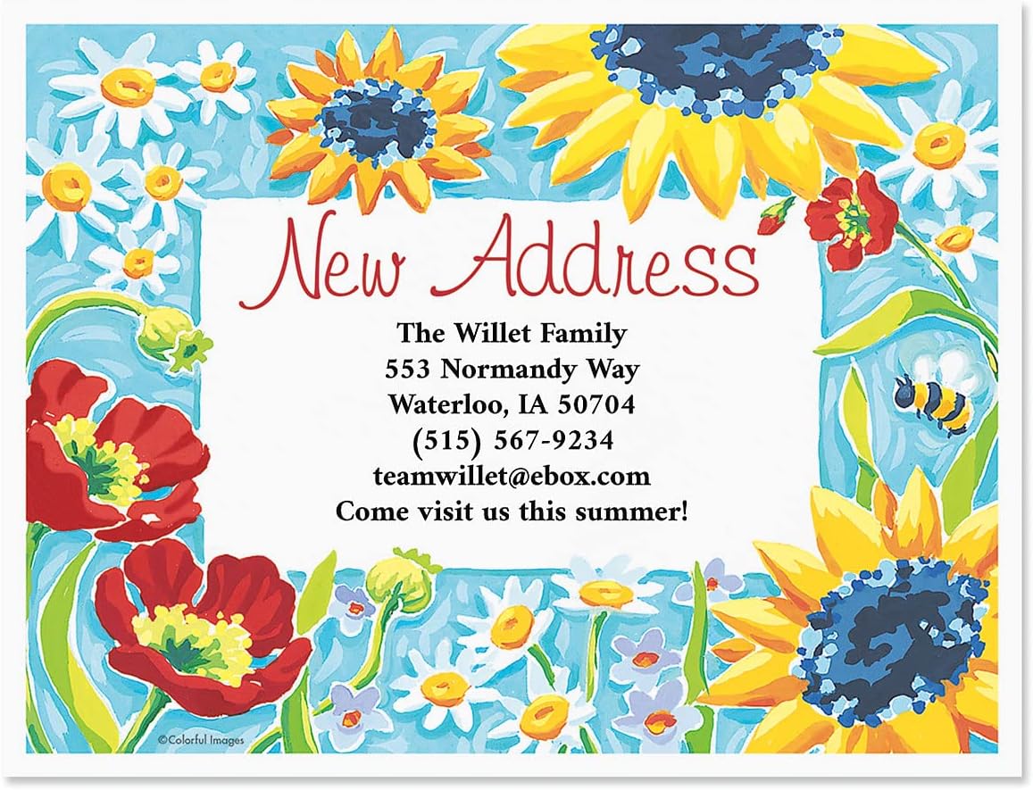 Colorful Images New Horizons Change Of Address Postcards, Personalized New Address Cards, Set Of 24 Moving Announcements