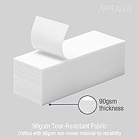 Vista 2 de Appearus 250-Count Large 3x9 Non-Woven Waxing Strips – 90 gsm Tear-Resistant, Lint-Free Epilating Strips for Face & Body – Compatible with All Soft