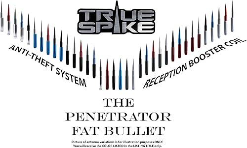 Miniatura 3 de Antena de bala de plata de 9 pulgadas con bobina antirrobo + bobina de cobre en aluminio mecanizado CNC de calibre pesado compatible con Nissan