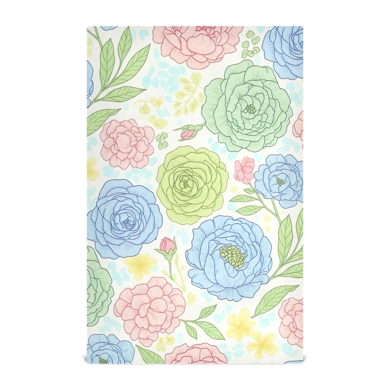 Torchons de cuisine à fleurs GAIREG lot de 6 essuie-mains 71x45 cm