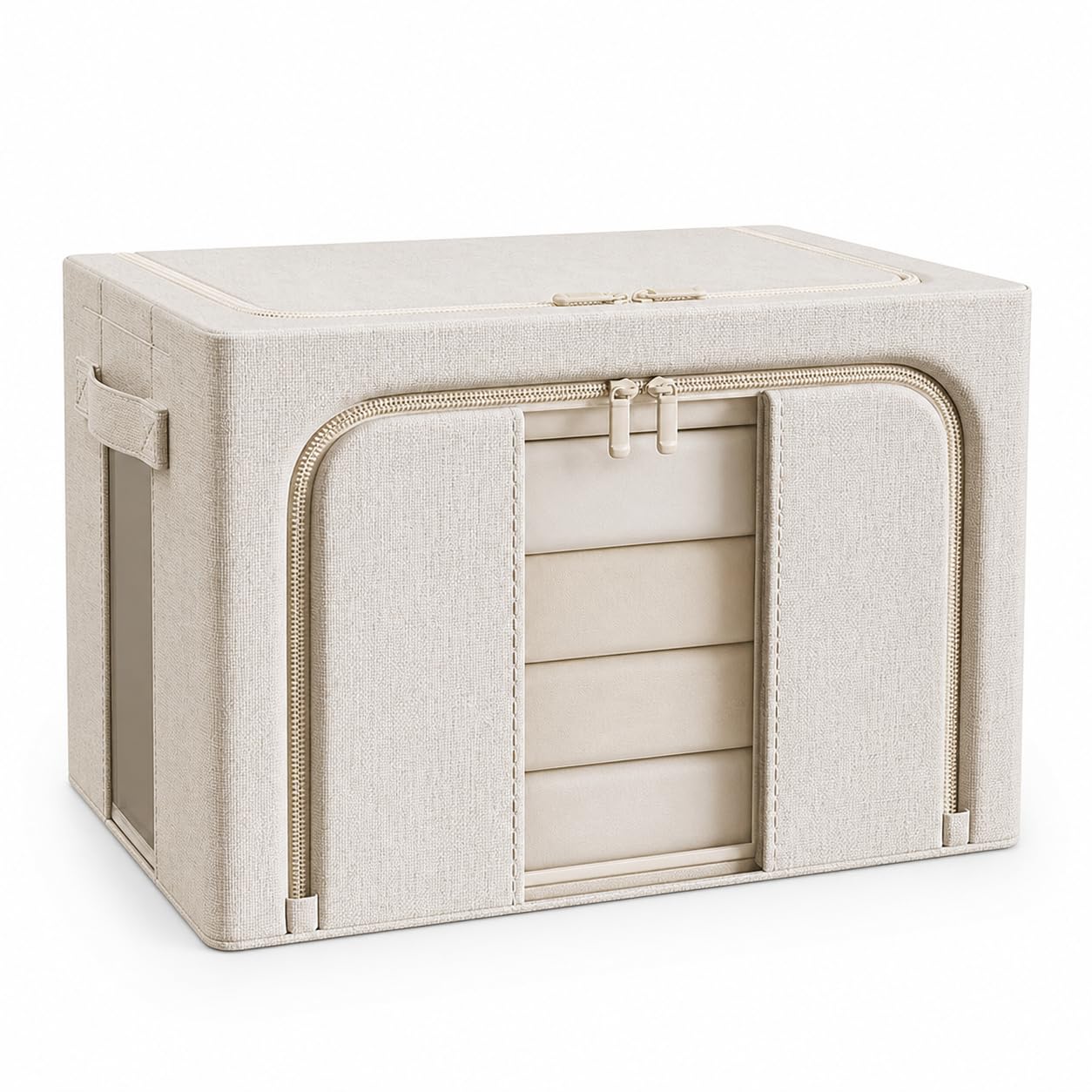 Caja Organizadora Plegable Japonesa, Beige, 50x40x33 cm