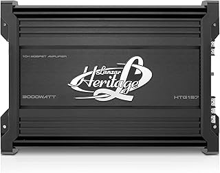 Lanzar Amplifier Car Audio, Amplifier Monoblock, 1 Channel, 3,000 Watt, 2 Ohm, MOSFET, RCA Input, Bass Boost, Amplifier for Car Speakers, Crossover Network - HTG157