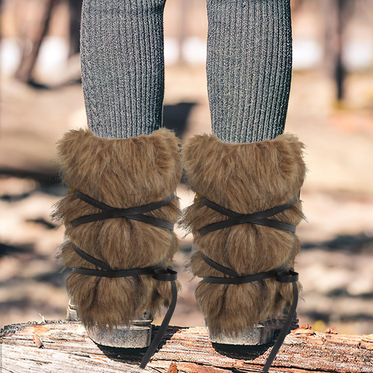 BESPORTBLE Ghette vichinghe con cinghie elastiche accessorio unisex per cosplay Halloween e feste medievali copri gambe