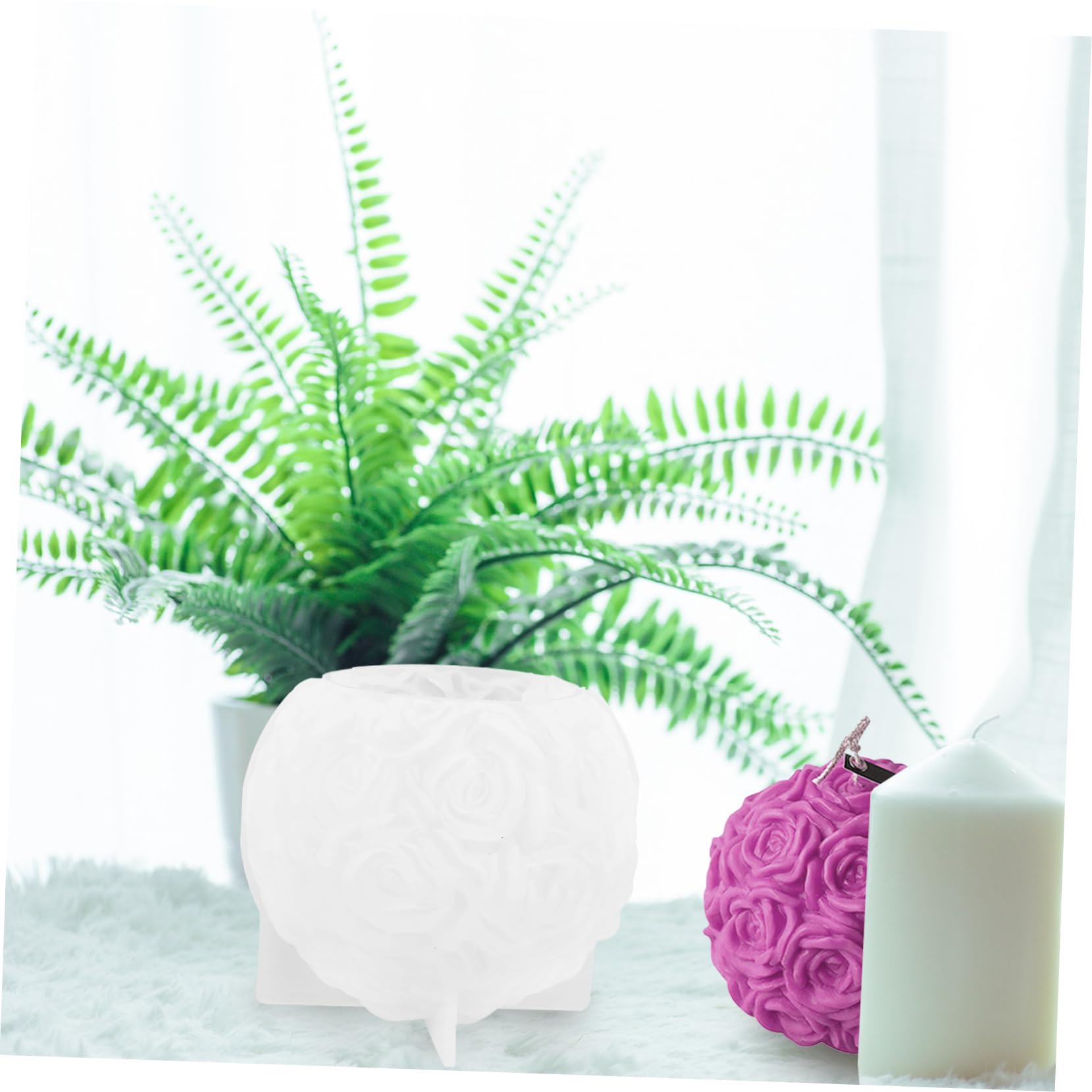 Tofficu 5 Piezas molde de silicona decoraciones molde de cera de flores cubo decoração casa decoración casa molde de fundición de jabón creativo moldes de silicona para jabon gel de sílice
