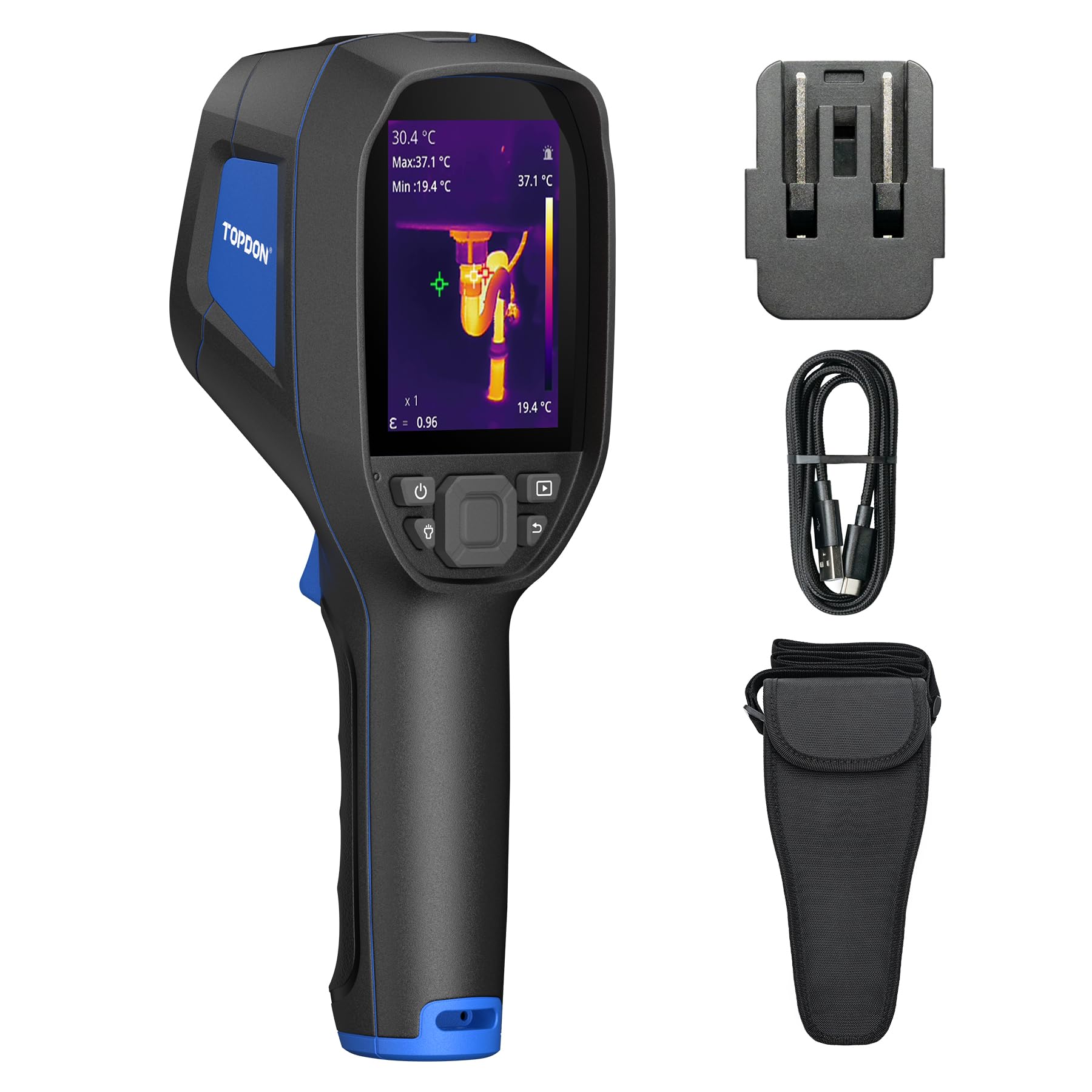 TOPDON TC004 Thermal Imaging Camera 512 x 384 TISR Resolution 256 x 192 IR High Resolution 8-Hour Battery