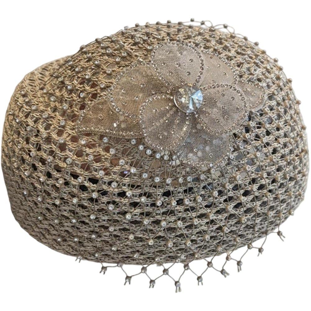 Sslvya Flower Mesh Beret Hats for Women, Vintage Church Derby Hat Elegant Pillbox Hat Artist Painter Hat for Summer Wedding Party