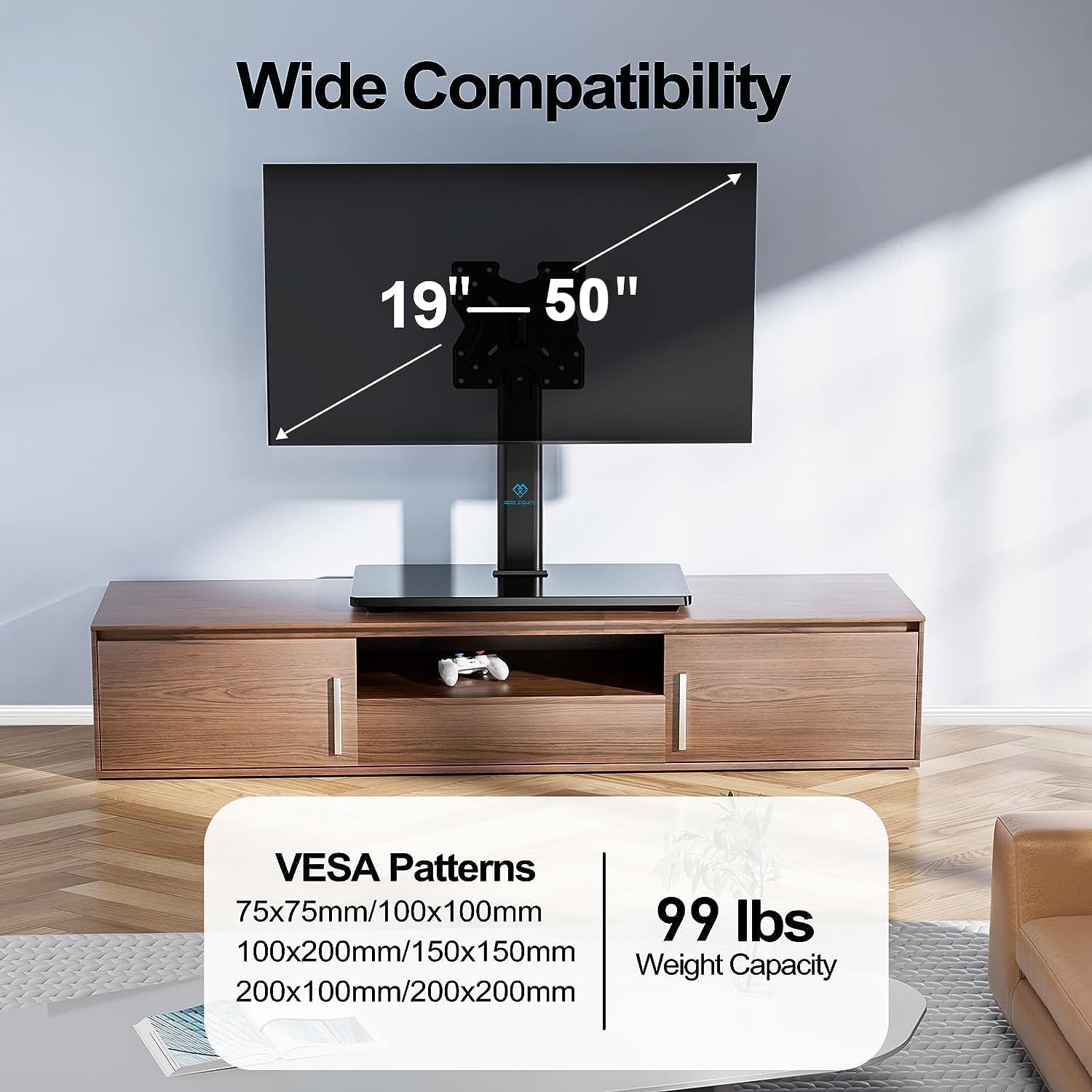 PSTVS07 Swivel TV Stand VESA Compatibility