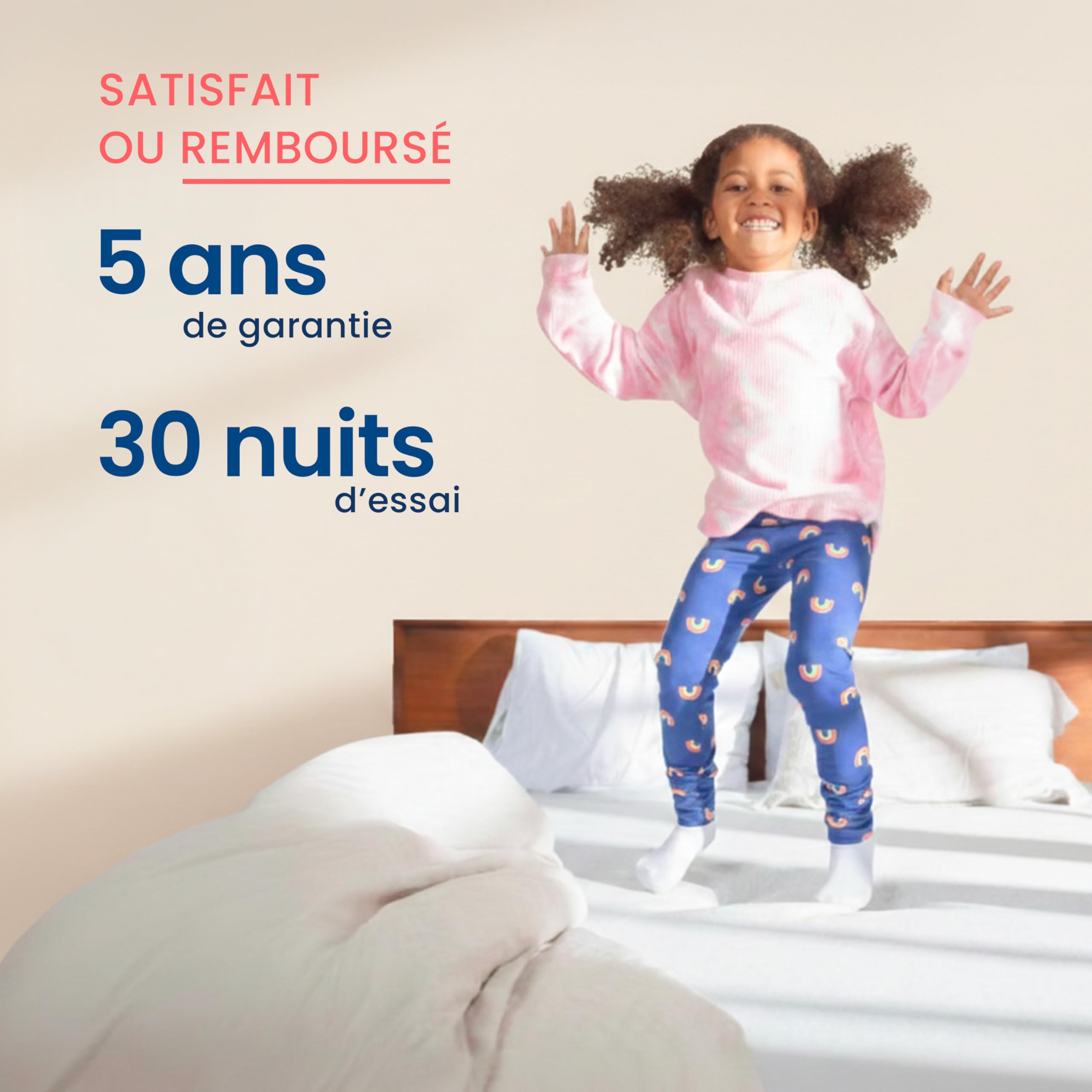 Surmatelas 140 x 190 - Viscosoft Mémo 5cm Mémoire de Forme, Confort Moelleux, Soulage Les Points de Pression, Maintien Optimal, Housse Bambou déhoussable et hypoallergénique