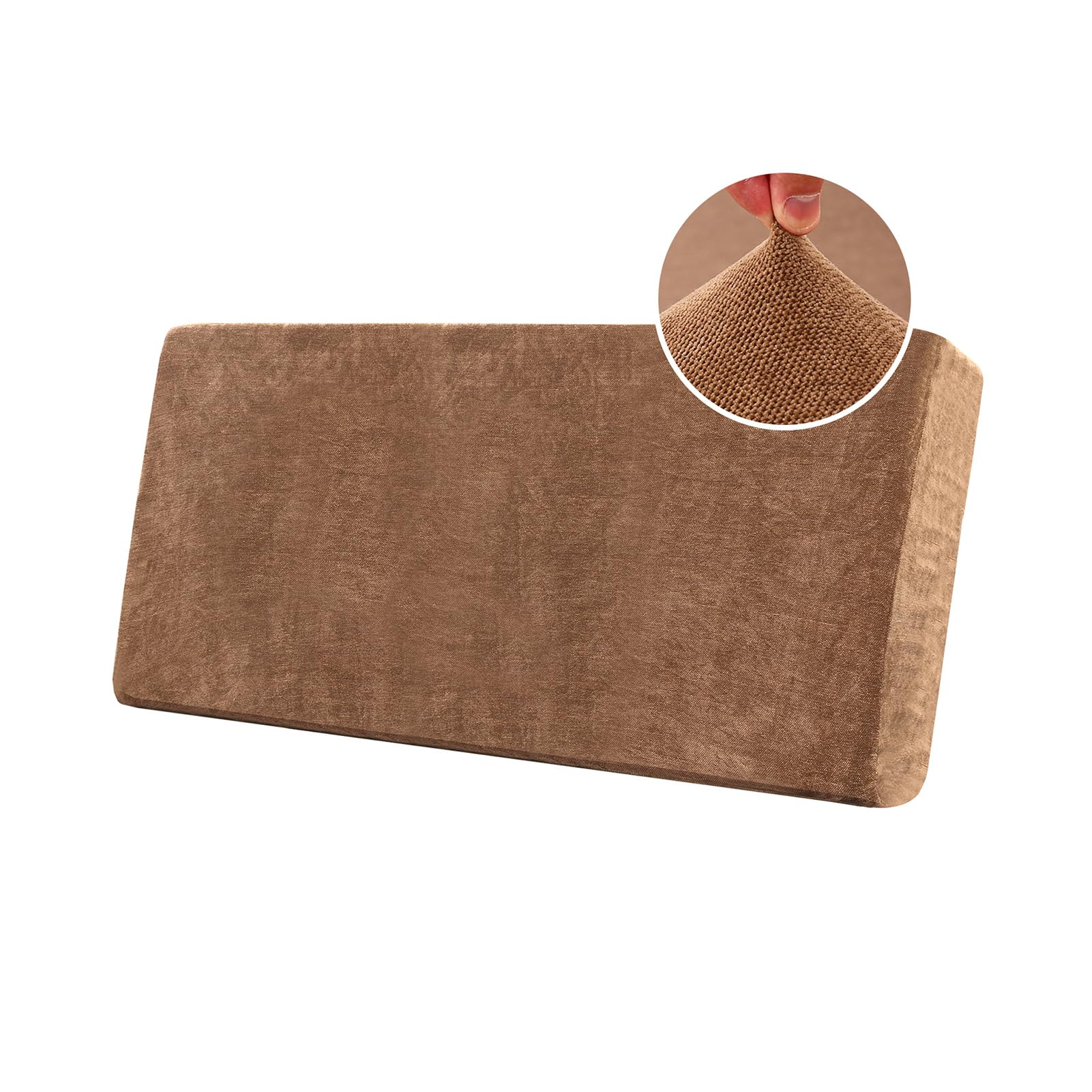 Housse de canapé extensible camel pour un salon cocooning et doux