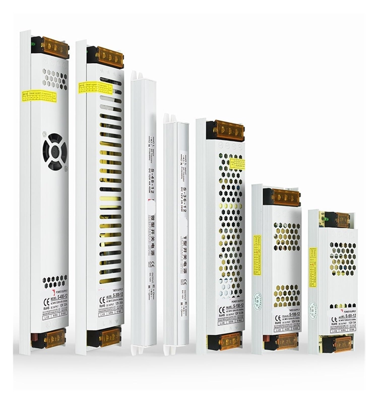 Ultracienki zasilacz impulsowy LED 12 V 2 A 3 A 4 A 5 A transformator moc 24 W, 36, 48 i 60 (12 V 30 A 360 W)