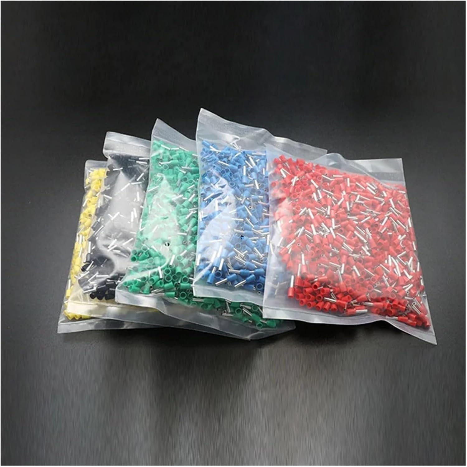 1000個/パック 電気ツール E16-12 PVC コーンエンド ワイヤ圧着コネクタ 16mm2 ケーブルキット ターミナル (ゴ