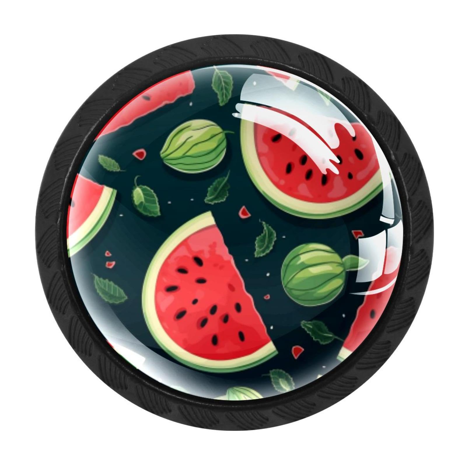 Chenzzzz Multicolored 02 4 Pack Watermelon Kitchen Cabinet Knobs Drawer Knobs Dresser Knobs Matte Black Zinc Knobs Drawer Pulls Door Knobs Dresser Drawer Handles Knobs For Dresser Drawers