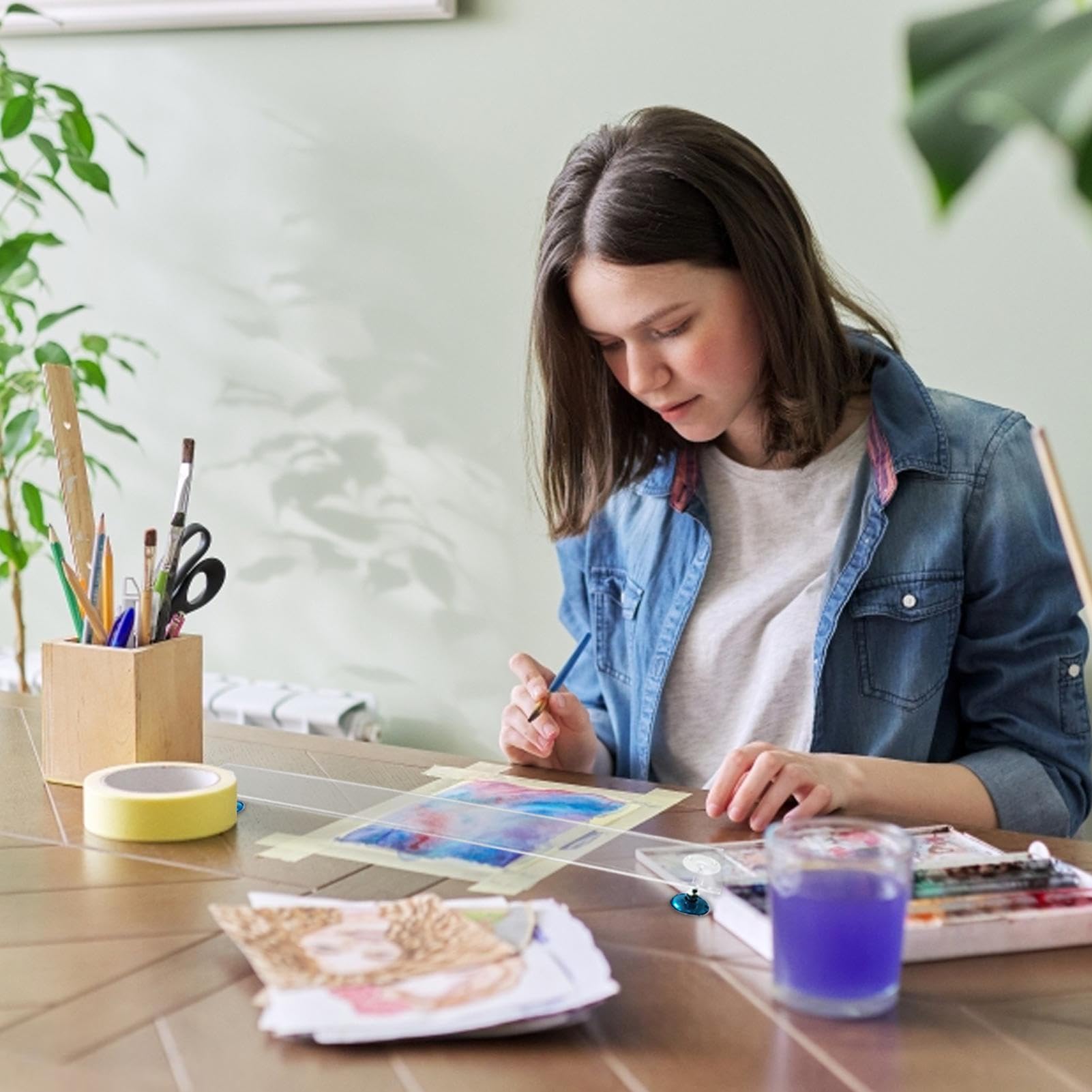 Reposamanos de puente inclinado para artistas - Puentes de reposamanos inclinados para pintura de artistas | Soporte de brazo de acrílico transparente ajustable en altura para pintor, Rianpesn