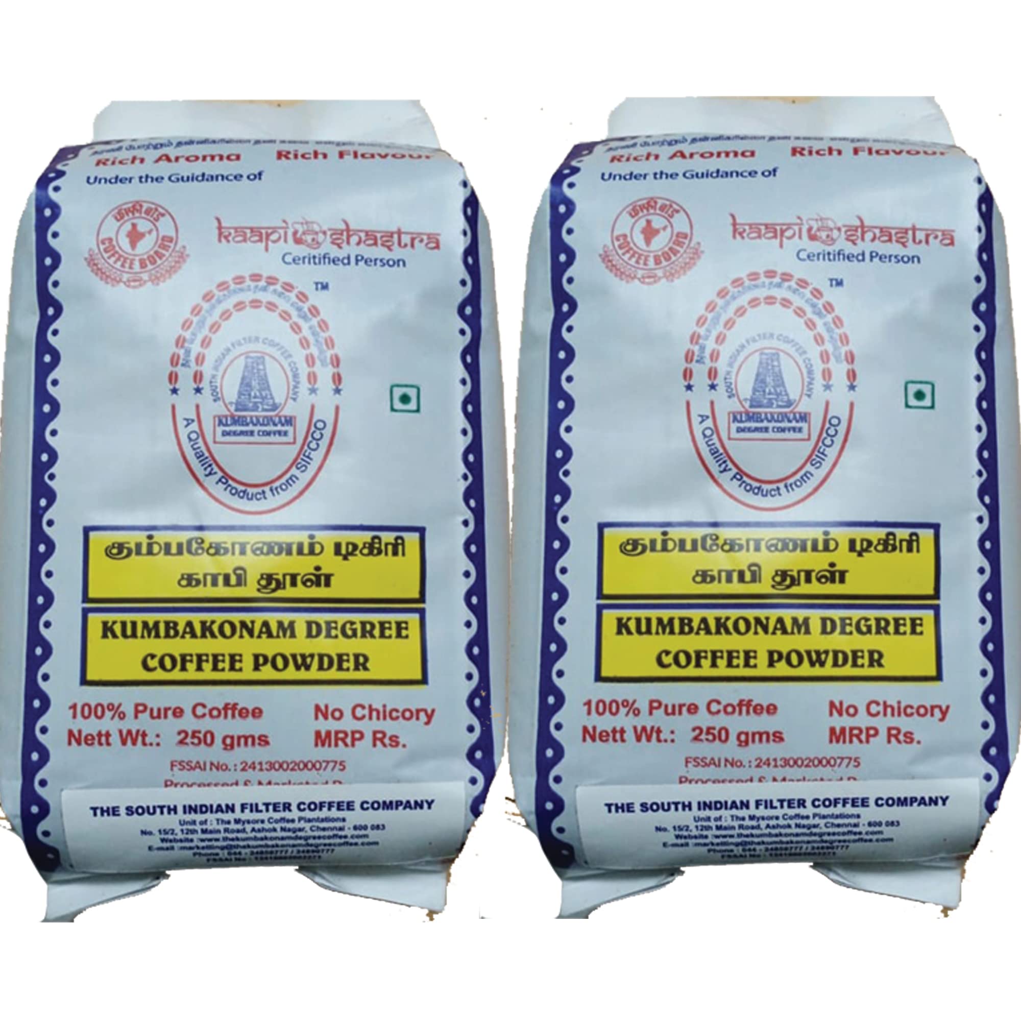 Kumbakonam Degree Coffee Powder with 20% Chicory - 2 * 250g (500g) (B0D6RWB232) Amazon Price History, Amazon Price Tracker