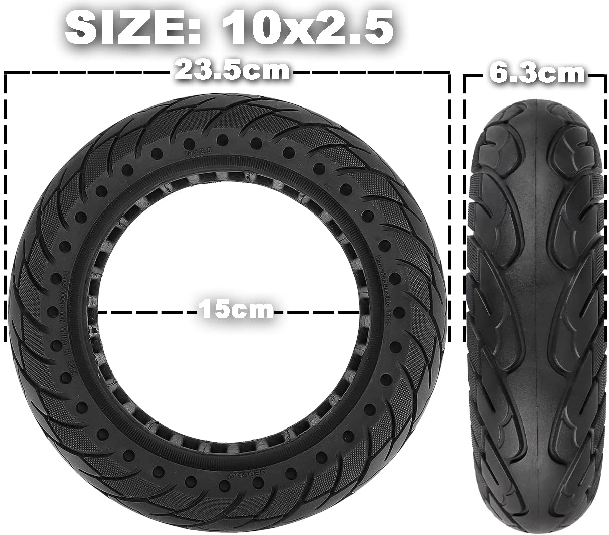 Pneus 10x2.50 trottinette électrique HAUTE QUALITE CST avec Chambres à air valve 90 Pneus 10x2.50 trottinette électrique HAUTE QUALITE CST avec Chambres à air valve 90