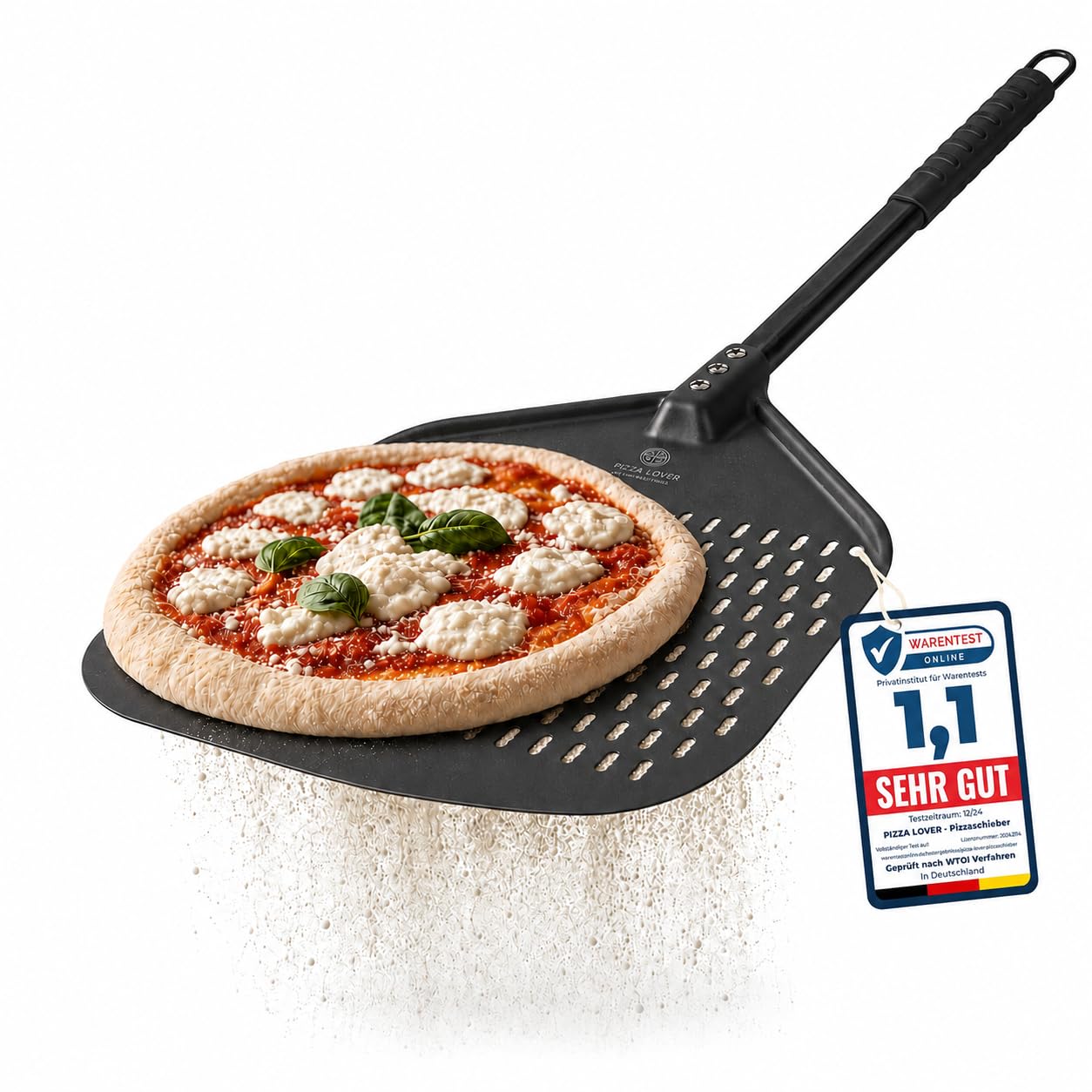 Perforierte Aluminium-Pizzaschaufel (30 cm)