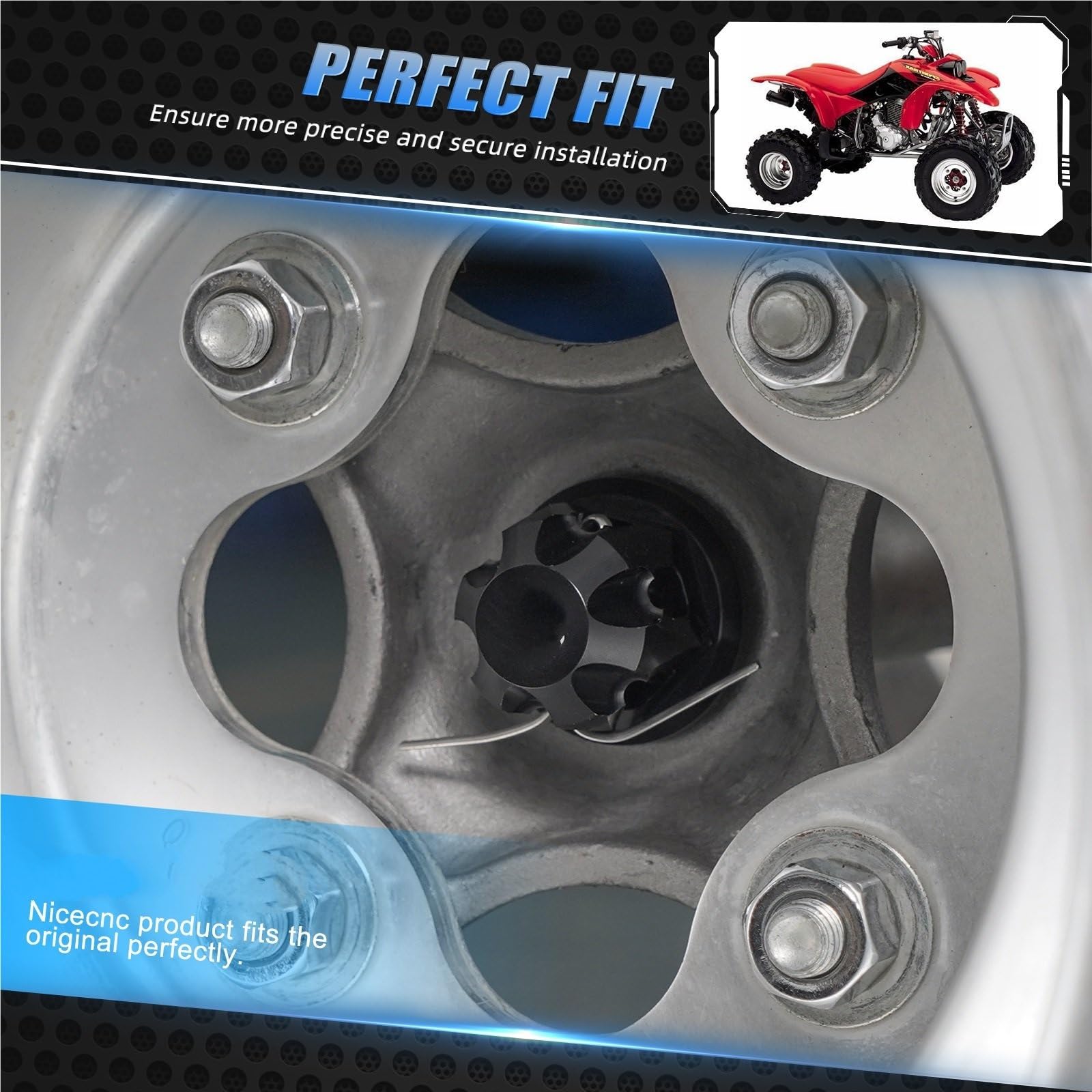 Uszczelka pokrywy zaworu Pasuje do Honda TRX250X 2009-2023 TRX300X 2009 TRX400X 2009-2014 TRX450R TRX450ER 4 szt. nakrętek osi kół
