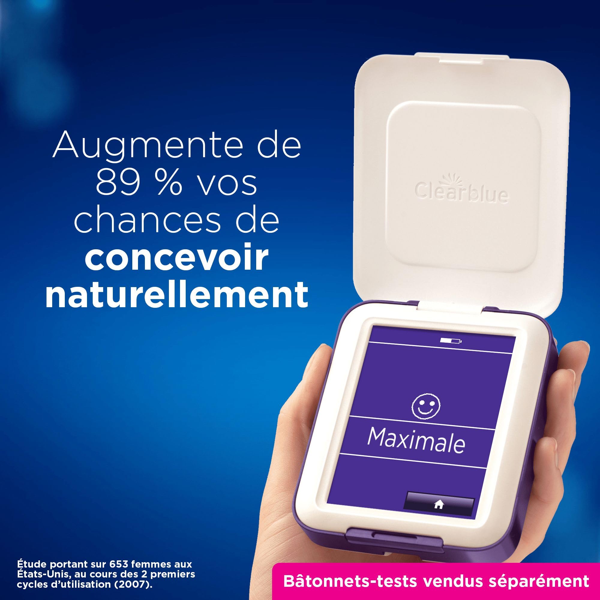 Clearblue Moniteur À Ecran Tactile De Fertilité Avancé, Teste Ovulation & Grossesse, Augmente Vos Chances de Concevoir Naturellement De 89% (Bâtonnets-Tests Vendus Séparément), L'Emballage peut varier