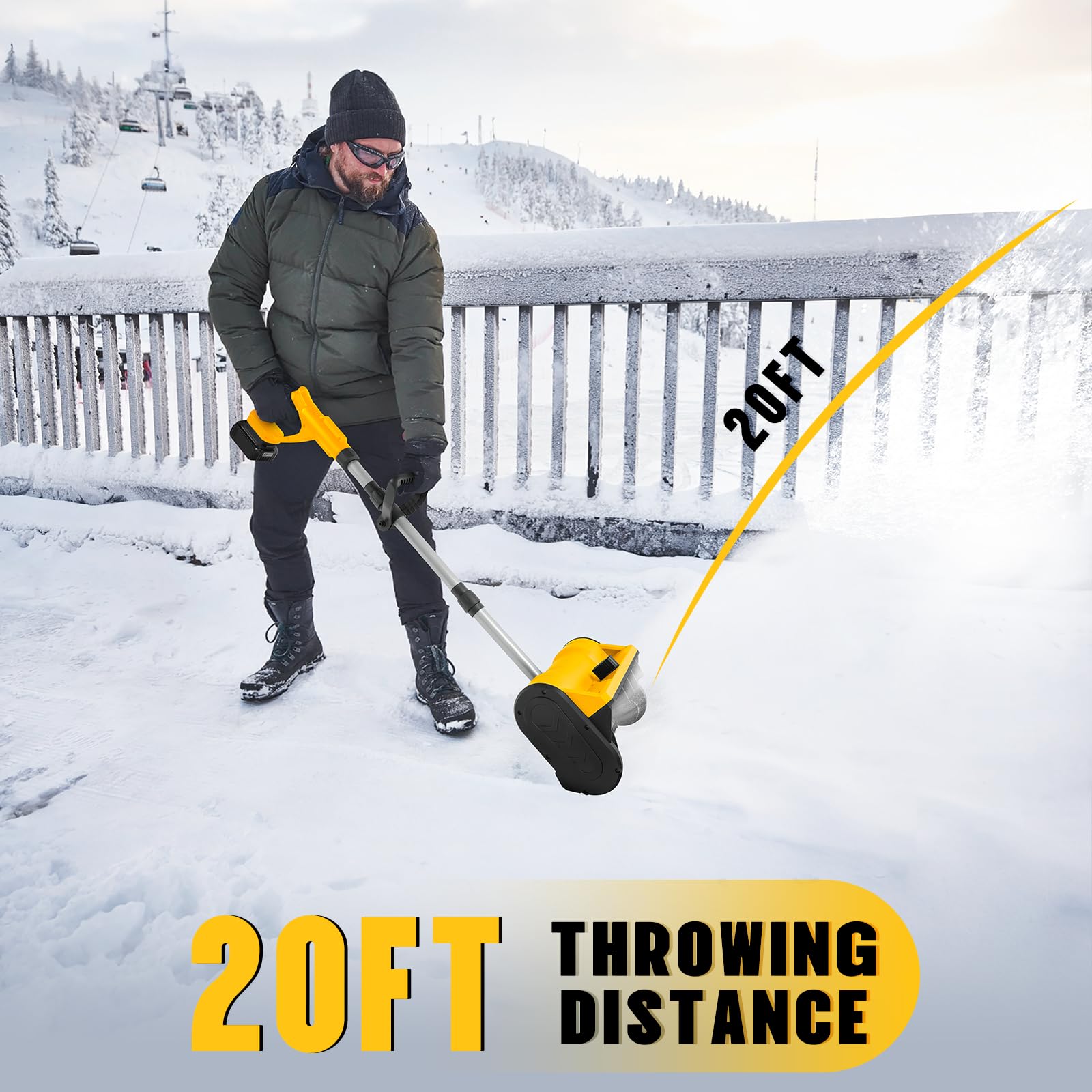 Souffleuse à neige sans fil 20V Max 12,8" large 500W Dewalt compatible