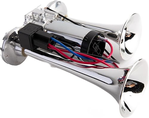 Miniatura 3 de Viking Horns bocina neumática trompeta doble V618K fuerte 12 voltios para auto camión SUV bote